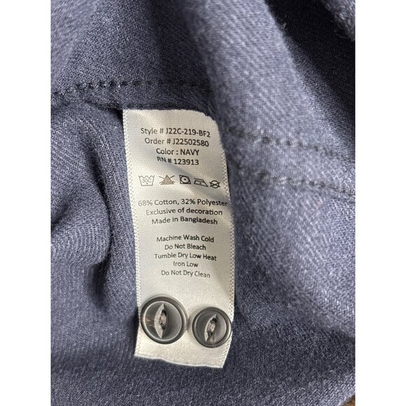 Jachs New York Men's Navy Twill Long Sleeve Button-Down Dress Shirt 2XL - Picture 8 of 11